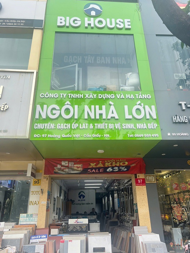 Showroom Ngôi Nhà Lớn là một trong những tổng kho gạch Prime lớn nhất tại khu vực Hà Nội Showroom Ngôi Nhà Lớn là một trong những tổng kho gạch Prime lớn nhất tại khu vực Hà Nội