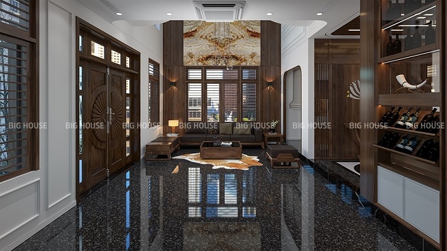 Mẫu gạch giả đá 60x60 Catalan 66015 vân hoa cương màu đen huyền bí