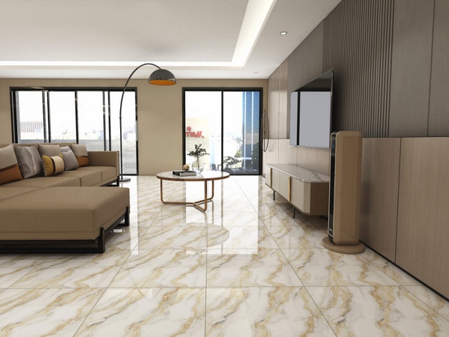mẫu gạch vân mây 60x60 tone vàng ánh kim