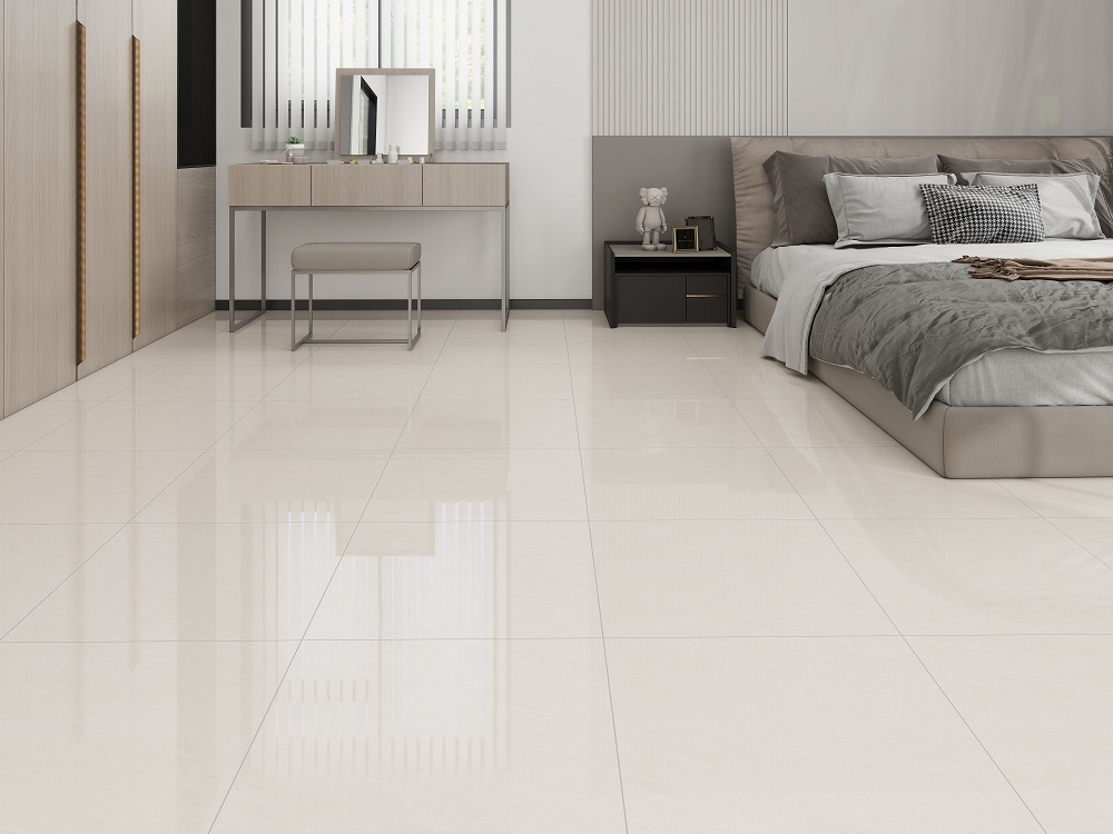 Không gian phòng ngủ sử dụng gạch Prime 2706 vân đá tông sáng mang lại sự nhẹ nhàng, thư giãn.